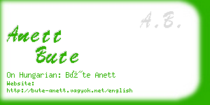 anett bute business card